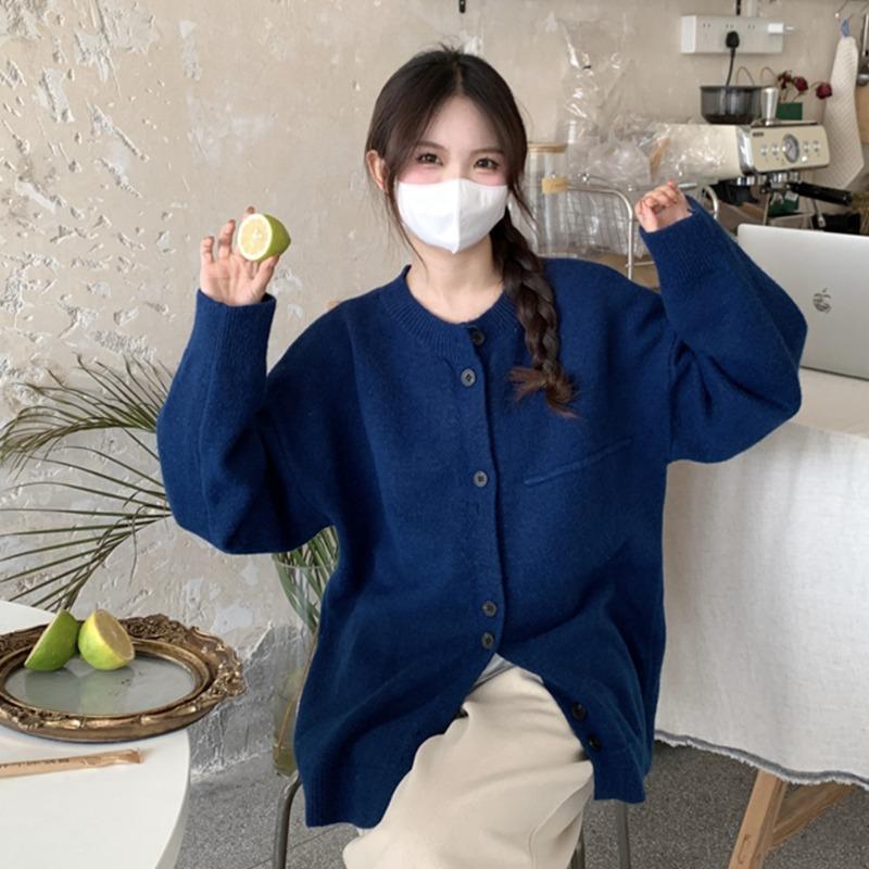 Осенне-зимний женский свитер, свободный ленивый мягкий липкий ветровой вязаный кардиган, свитер