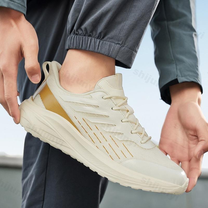 Fashion 2025 Summer Style Comfortable Soft Soled Men's Casual Shoes Fashion Trend Mesh Breathable Lightweight Non slip Lace-up Sneakers