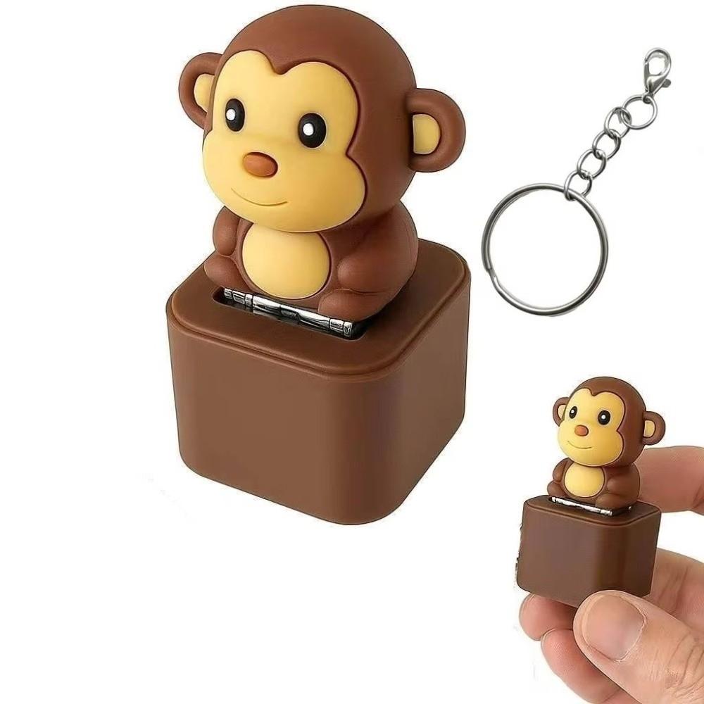 LED Light Animal Clicker Keychain Fidget Sound-producing Toy Anxiety Sensing Toy For Adults