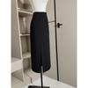 High Quality Russian Export Order High Elastic Front Slit High Waist Skirt