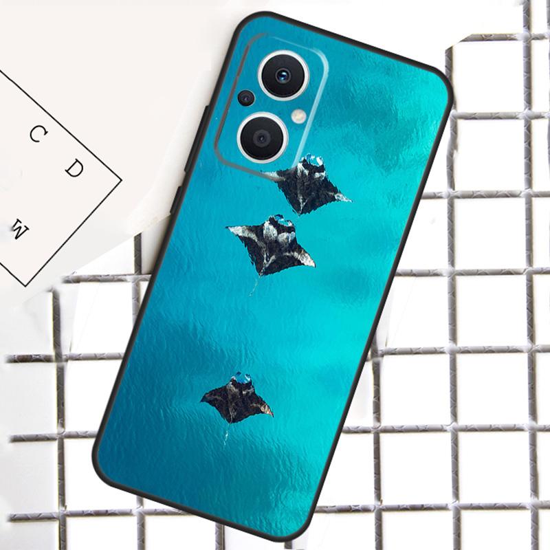 Animal Manta Ray Phone Case For OPPO Reno 14F 10 11 12 13 F 14 Pro 8T 7 8 Lite OPPO Find X8 X6 X5 X9 Pro Cover
