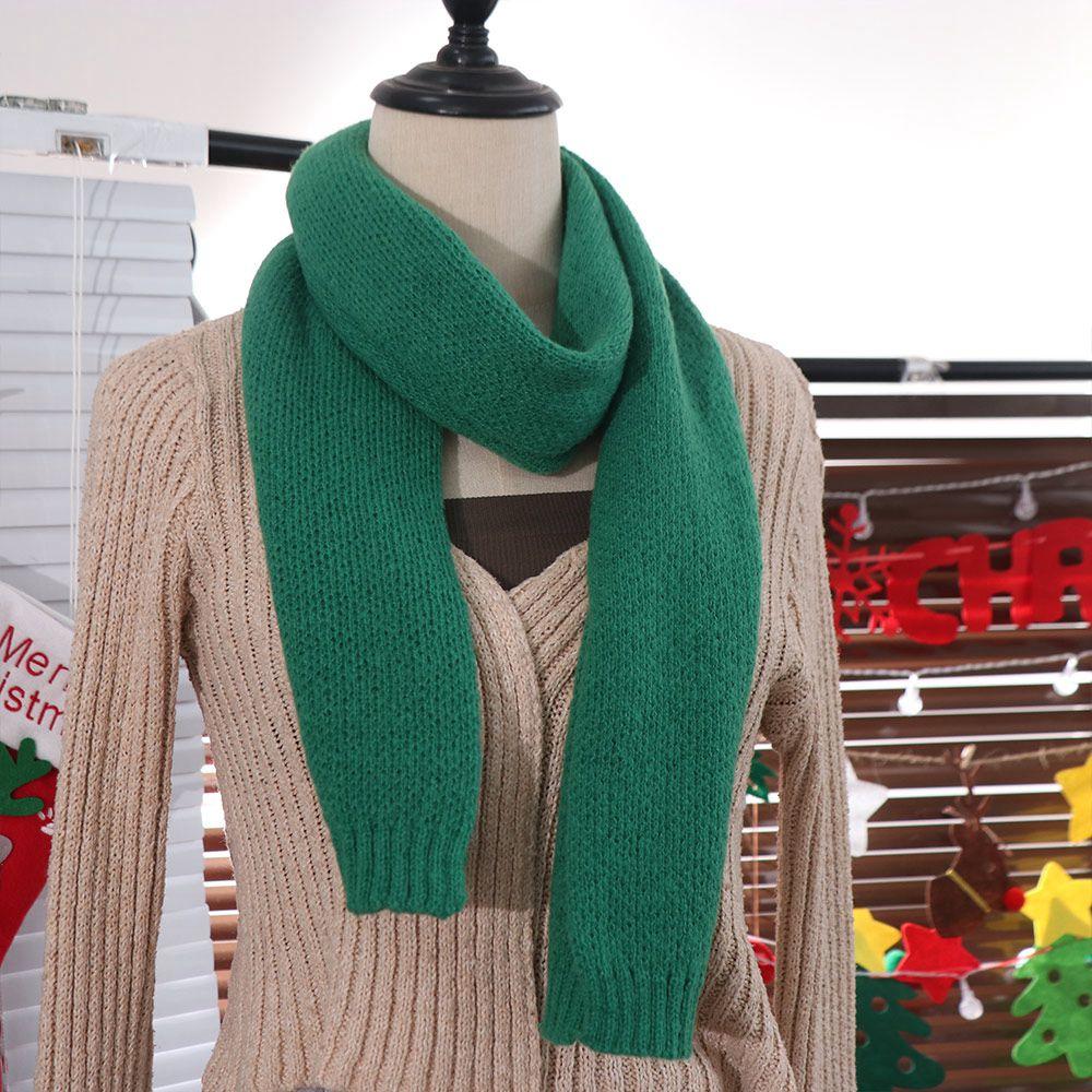 Keep Warm Solid Color Scarf Long Wool Shawl Retro Knitted Scarves Autumn Winter