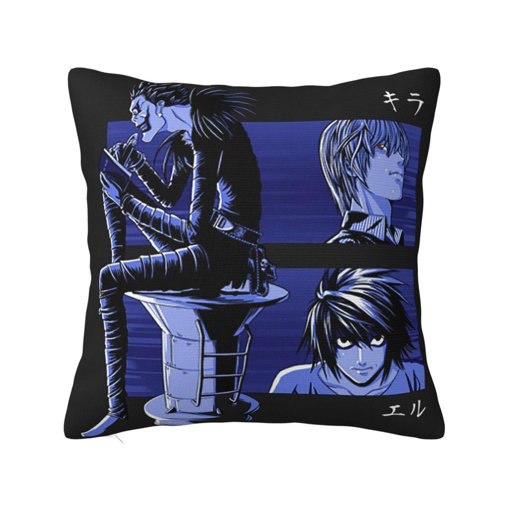 Anime Death Note Light Yagami Square Pillow Case Shinigami Cushion Covers Awesome Zippered Decor Pillowcase For Home 18"X18"