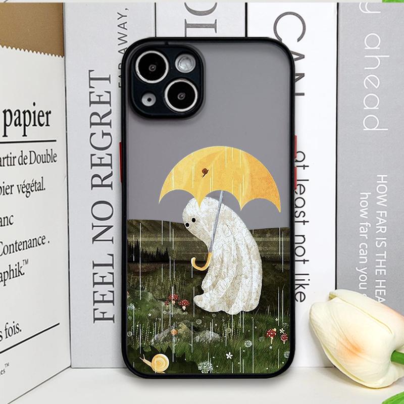 Милый Мультяшный Маленький Призрак Чехол для Телефона для Samsung Galaxy S25 Edge S24 Ultra S23 S22 Plus S21 FE Задние Крышки Забавные Хэллоуинские Подарки