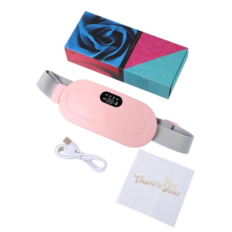 Менструальная грелка, массажер для живота, умный теплый дворец, пояс, вибрационный массажер для талии, устройство для облегчения боли в период судорог