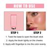 EELHOE Cheek Blush Facial Nourishing Blush Gel Cream Waterproof Multi Purpose Eyes Lips Makeup Blush Stick Waterproof Facial Blush Stick Cheek Rouge