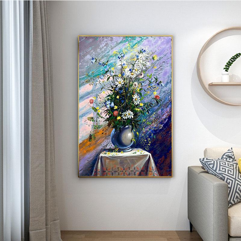 Abstract Watercolor Flowers Canvas Paintings Nordic Posters and Prints Wall Art Pictures for Living Room Home Decor No Frame
