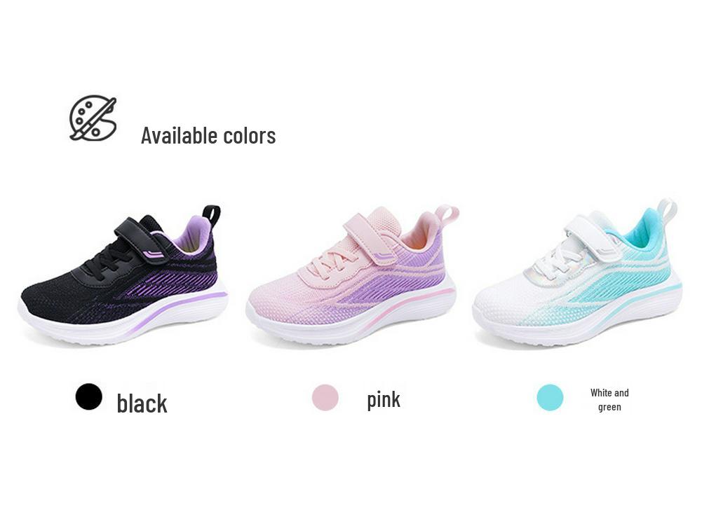 Дышащие кроссовки из сетки Flyknit для девочек - Весна/Осень, Повседневные и для бега