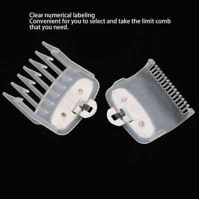 2 шт. Ограничительная насадка для стрижки, позиционирующая расческа, инструмент для замены для машинки для стрижки волос WAHL, прозрачныйпрозрачный 2 шт.
