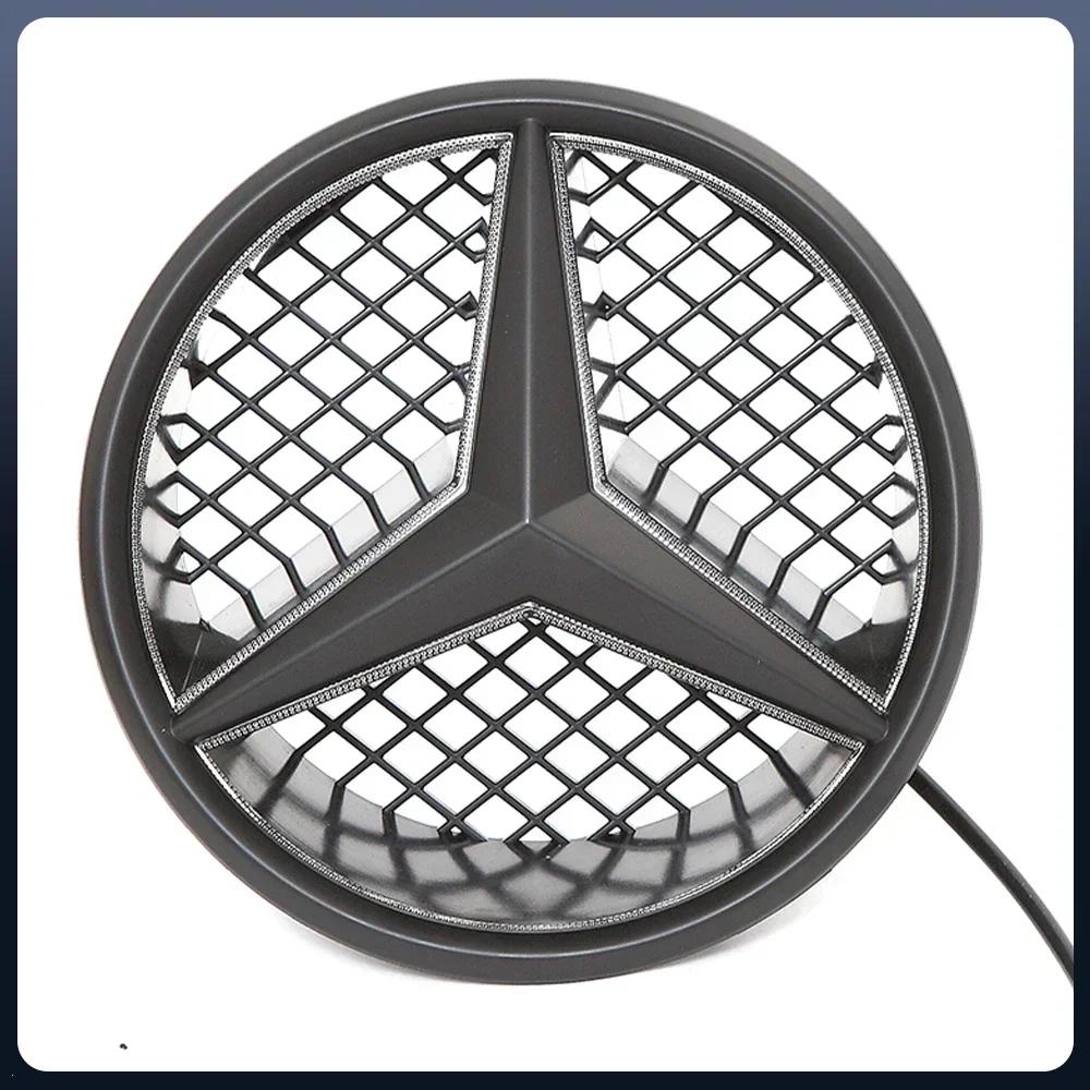 Автомобильная наклейка Для Mercedes Benz Серебристо-черная Светодиодный значок OE Звезда для передней решетки автомобиля Освещаемый логотип Звезда Для Mercedes Ben