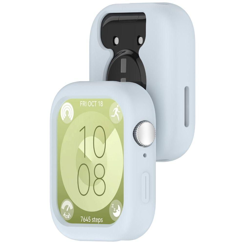 Bumper Screen Protector Shell Protective Frame Silicone Case for Huawei Watch Fit 3 Smart Watch