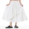 Summer Plus Size Women's Loose Slim Look Old A- Line Skirt Grinding Solid Color Trendy Casual Daily Commute