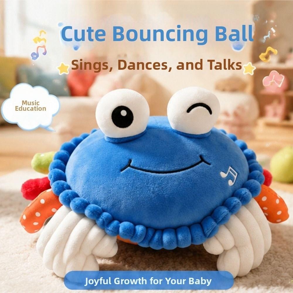 Dynamic Music Electric Plush Crawling Crab Toys Babies Educational Toy For Birthday Gift