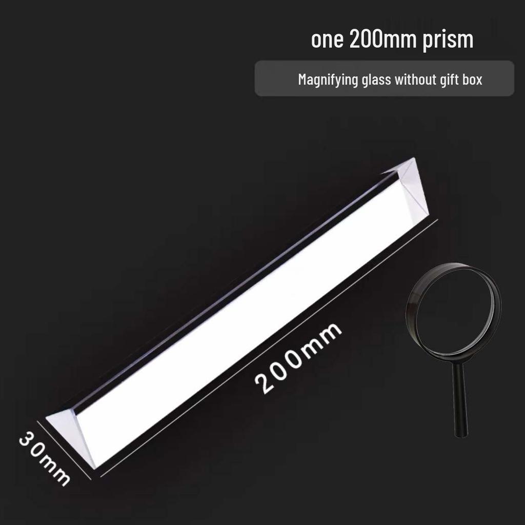 Rainbow Optical Glass Prism for Photography and Physics Experiments - Large & Small Sizes