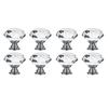 4/8Pcs 30mm Diamond Shape Design Crystal Glass Knobs Cupboard Drawer Pull Kitchen Cabinet Door Wardrobe Handles Hardware