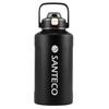 SANTECO Vacuum Insulated Water Bottle, Large Capacity, 1900ml, Keeps Drinks Cold or Hot, Includes Straw, Compatible with Direct Drinking Sports Drinks