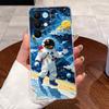 Чехол для Realme 15X 5G RMX5250 / C85 5G RMX5253 Чехол Эстетичный Милый Кот Астронавт Мягкий Силиконовый Чехол Прозрачный Чехол для Телефона