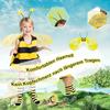 Adult and Child Costume Set Family Cosplay Outfit with Antenna Headband Wings and Striped Socks for Party Performance Halloween