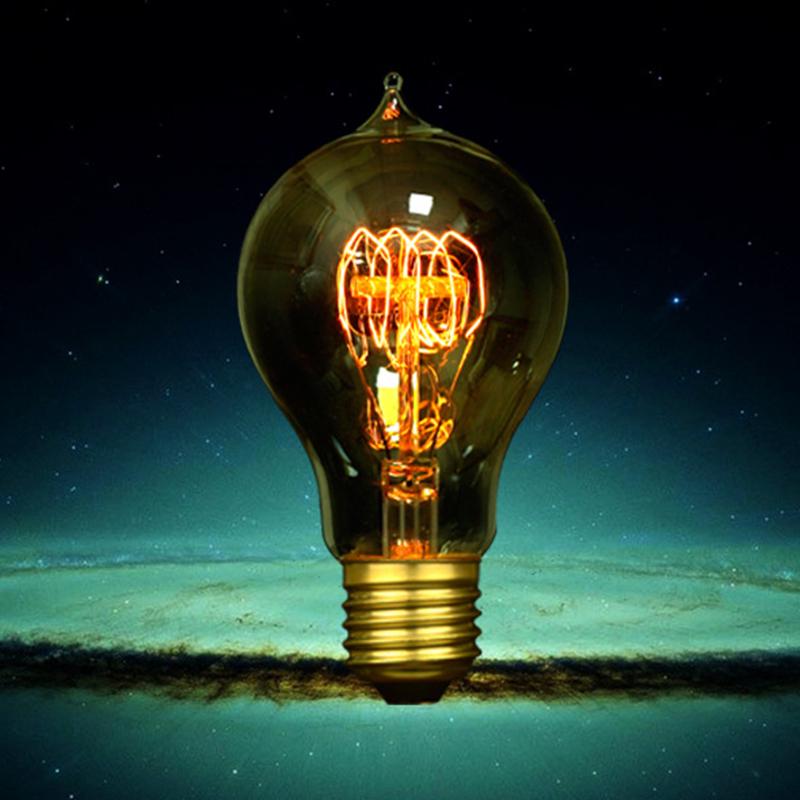 Горячий! Декоративная лампа Эдисона в стиле ретро с вольфрамовой нитью накаливания, креативная светодиодная лампа с винтовой крышкой E27/E26, регулируемая