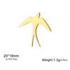 Cazador Stainless Steel Swallow Bird Pin Brooch for Women Gold Color Suit Collar Badges Trendy Jewelry Wholesale New 2026 Gift