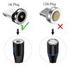 Магнитная вилка кабеля типа C Разъем кабеля для зарядки Lightning Micro USB Магнитная вилка шнура зарядного устройства Прямоугольная магнитная вилка кабеля