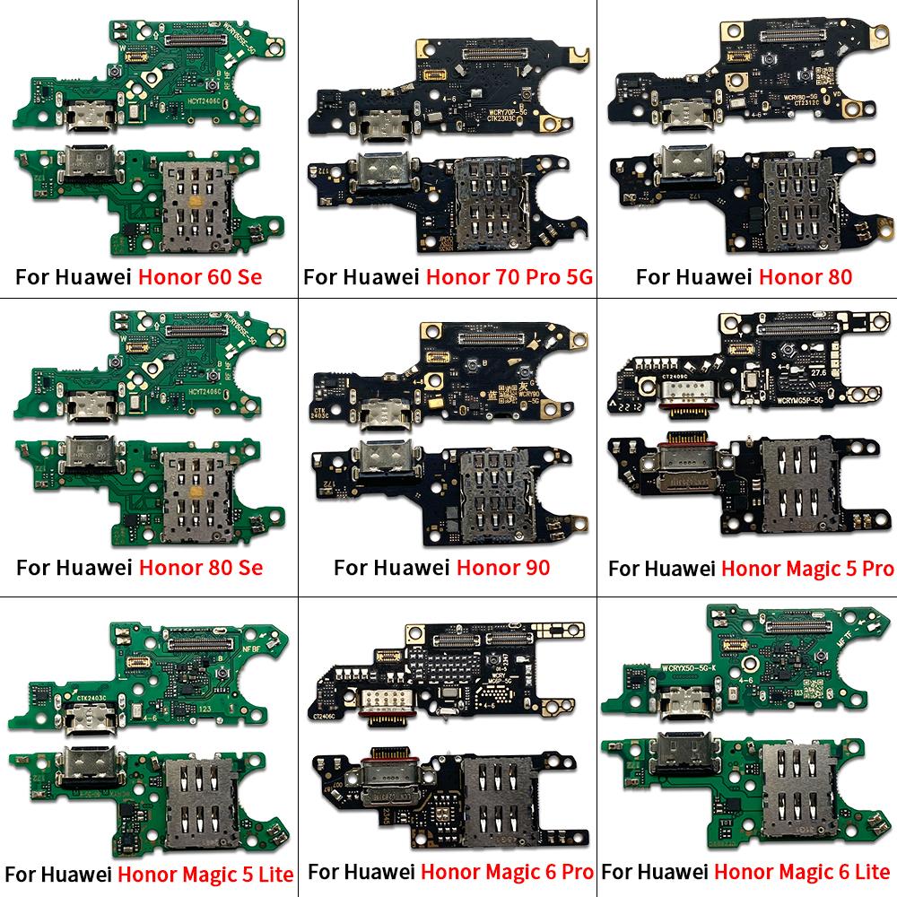 Новый USB-порт для зарядки, док-станция, разъем, плата, шлейф для Huawei Honor Magic 4 5 6 7 8 Pro Lite