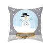 С Рождеством милый мультяшный снеговик с принтом лося, чехол для подушки, домашний декор для гостиной, дивана, квадратная подушка, наволочка