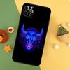 Неоновый чехол со знаками зодиака для iPhone 17 Pro Max 17Air 16E 15 14 13 12 11 16 Pro Max Mini Ударопрочный чехол