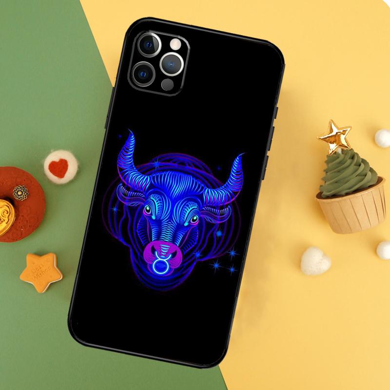 Неоновый чехол со знаками зодиака для iPhone 17 Pro Max 17Air 16E 15 14 13 12 11 16 Pro Max Mini Ударопрочный чехол