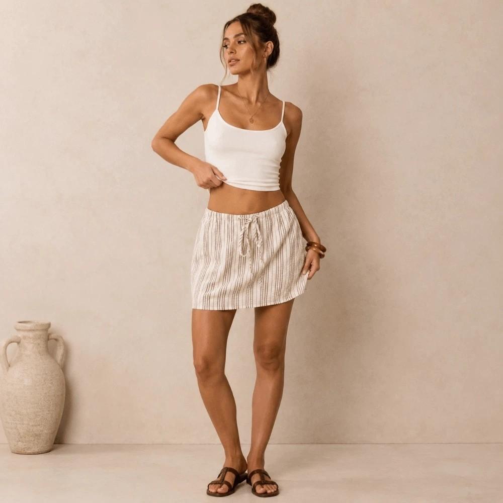 Drawstring Skorts Women Loose Fit Pajama Pants Trendy Beach Shorts Sleepwear