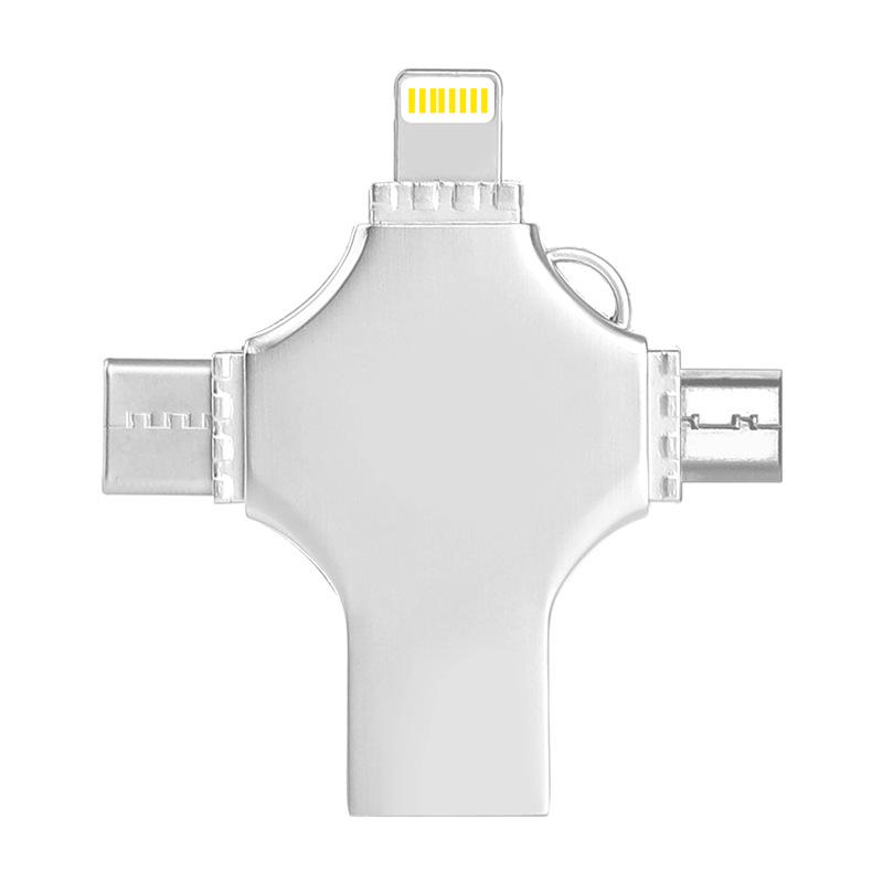 1 ТБ 4-в-1 OTG USB-накопитель для мобильных устройств, Apple, Android и ПК с бесплатным шнурком