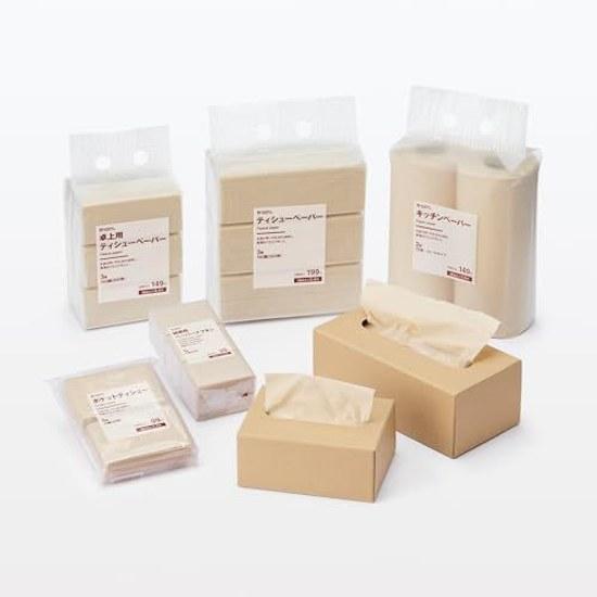 Muji Бамбук 100 Настольные салфетки 3 упаковки по 150 листов (300 листов)