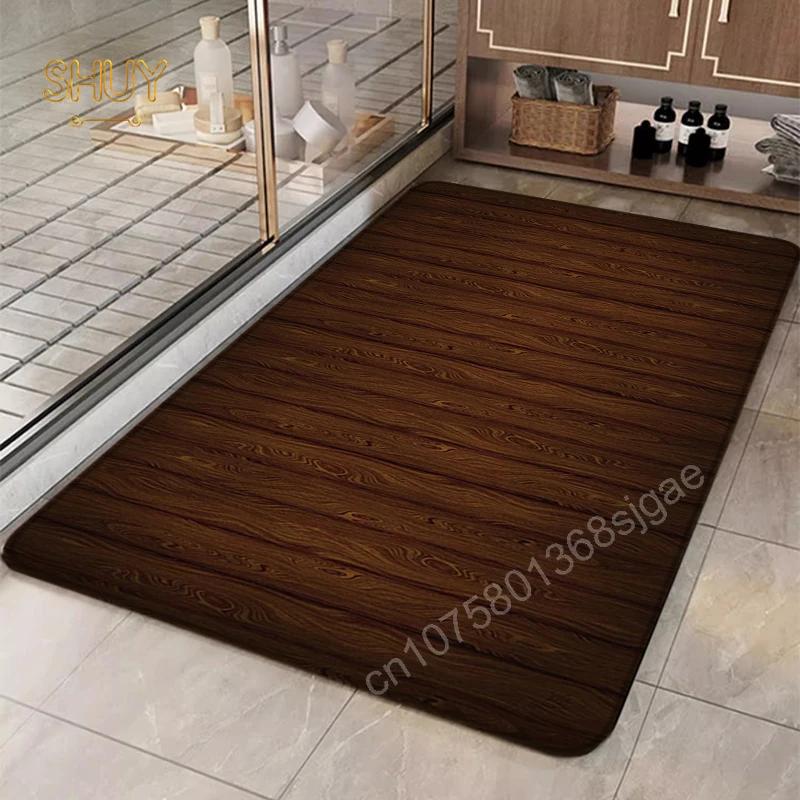 Коврик для двери с рисунком под дерево, ковер для ванной комнаты, кухонный вход, нескользящий диван для гостиной, декоративные коврики для ног для дома, детский коврик для ползания