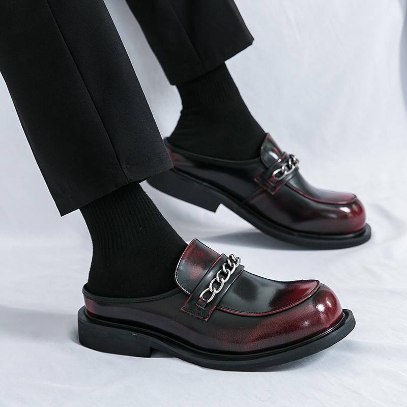 Новые мужские кожаные повседневные туфли, модные деловые туфли с круглым носком, толстая подошва, люксовый бренд, уличные свадебные туфли, мокасины