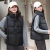 Sports Cotton Vest Women's Autumn and Winter Large Size Vest Women's Stand-up Collar Short Thermal Vest Cotton Vest