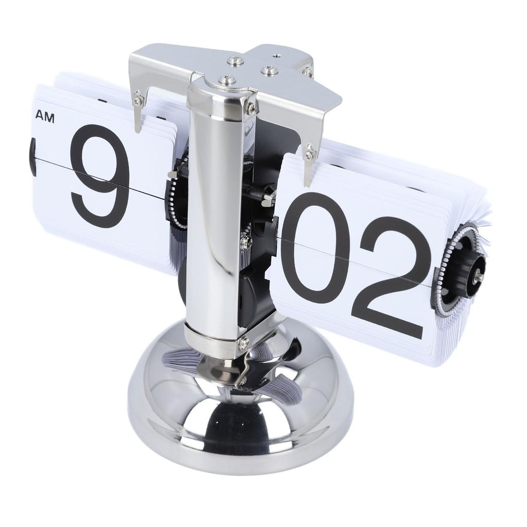 Винтажные цифровые откидные часы с питанием от батареи, регулируемое время, нержавеющая сталь, механические откидные часы