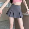 2025 Новая женская мини-юбка А-силуэта с плиссировкой и высокой талией в корейском стиле - Стройнящая, для миниатюрных, летняя миди