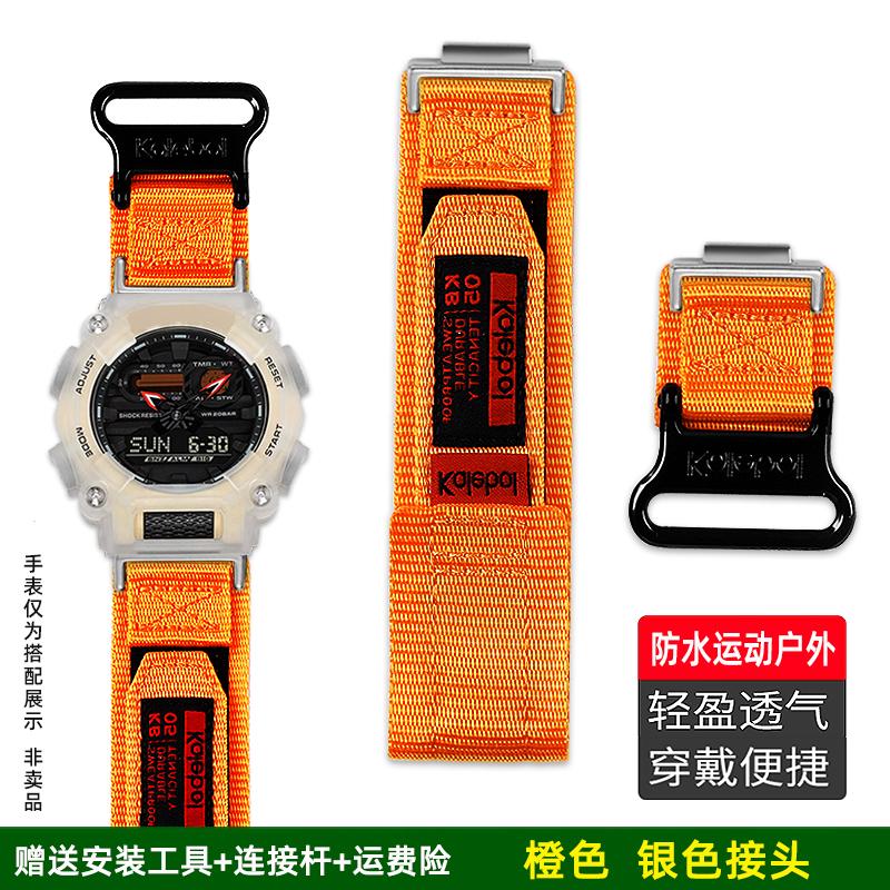 Для спортивных часов Casio G-SHOCK GA-900 GA700/750 GA110GB/100/120 Черно-золотой Черный Воин Модифицированный Нейлоновый Холщовый Ремешок Аксессуары