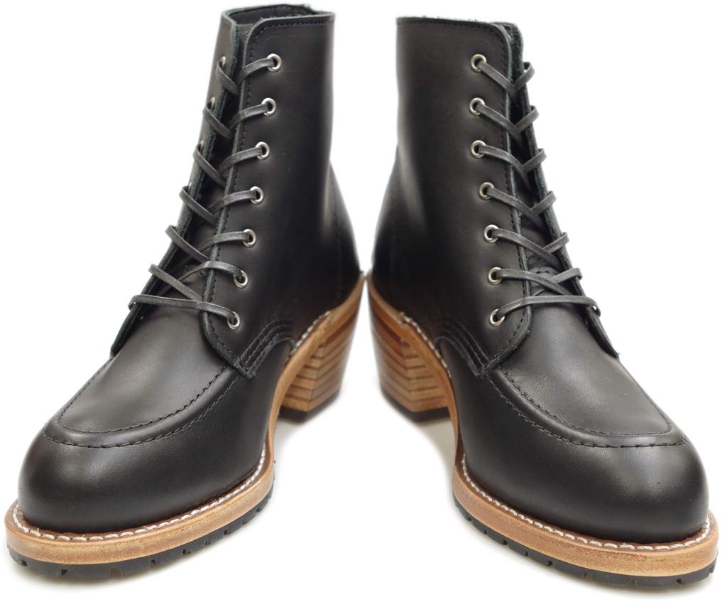 3405 CLARA Lace Up Heel Boots Black Boundary [Red Wing] Women's US7B-Approx. 24.0cm