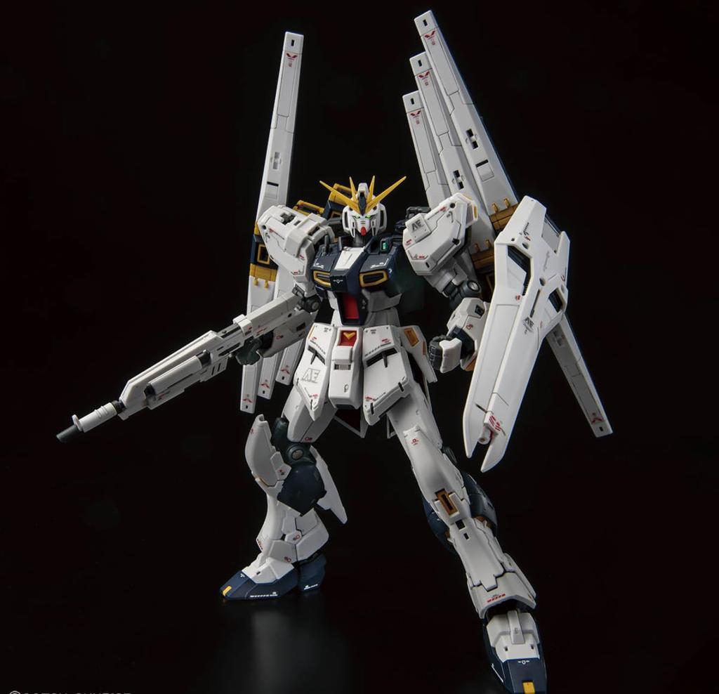 BANDAI SPIRITS RG Mobile Suit Gundam Counterattack Nu Gundam Fin Funnel Equipped Scale Plastic Model Char's (Double Type) 1/144 Pre-Colored