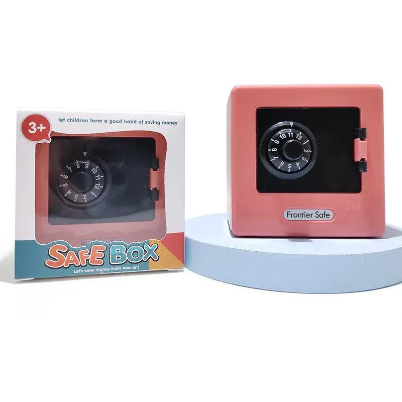 Cartoon Mini ATM Money Box Password Rotating Safe Box Automatic Deposit Cash Coins Saving Box Creative Kids Toy Gift Box