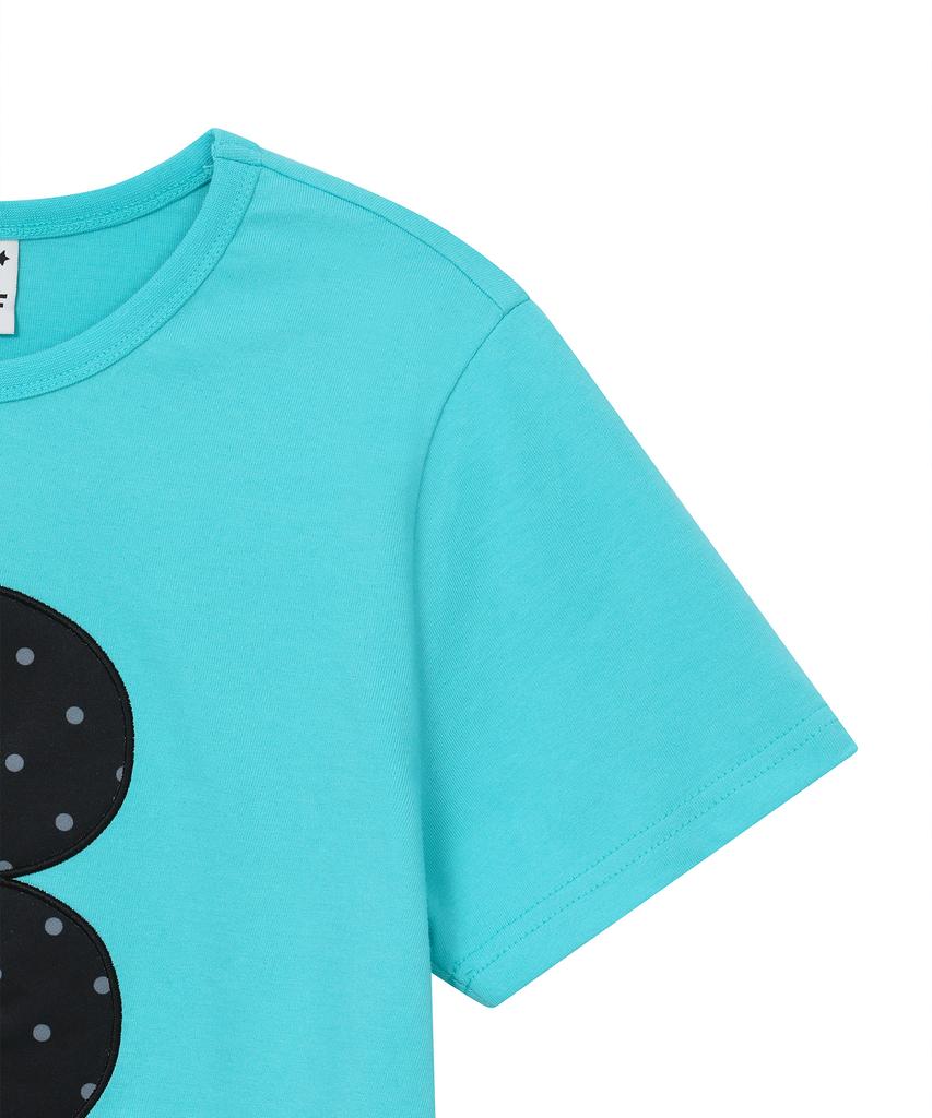 BAUF 3 Logo Dot Slim Fit T-Shirt [Mint Blue]