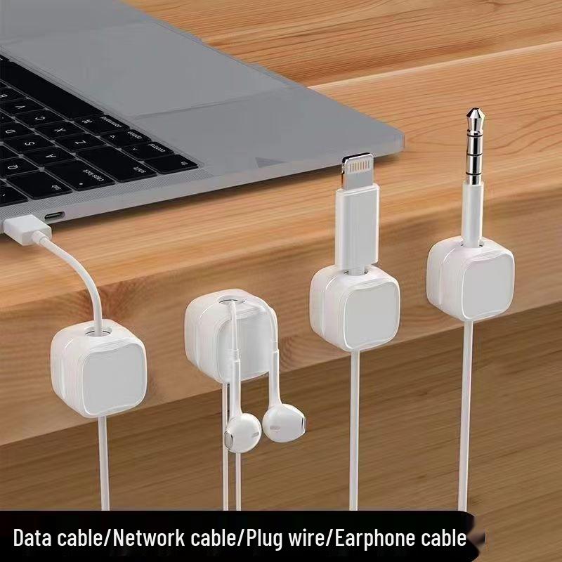 Самоклеящийся магнитный органайзер для кабелей для рабочего стола