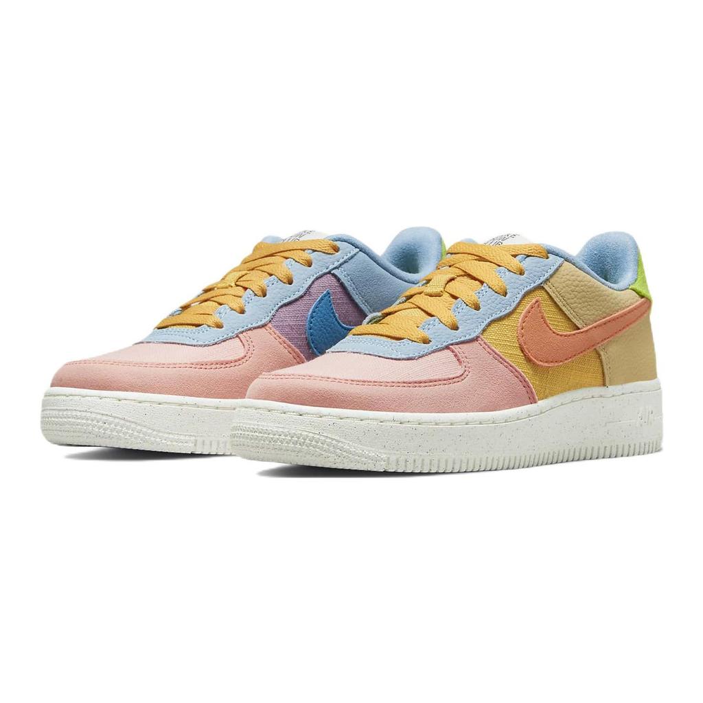Nike Air Force 1 Low 07 LV8 Next Nature GS Sun Club — мульти детские кроссовки разноцветные Sanded-Gold Wheatgrass DM0984-700