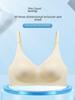 Seamless Ice Silk Nude Women's Underwear: Jelly Soft, Chest-Slimming, Supportive Gathered Bra, Comfortable & Breathable.