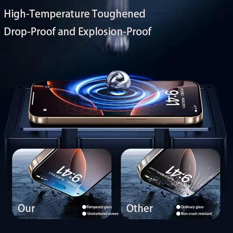 Защитная пленка для экрана iPhone 16 Pro HD, твердость 9H, ударопрочная, с защитой от отпечатков пальцев и царапин