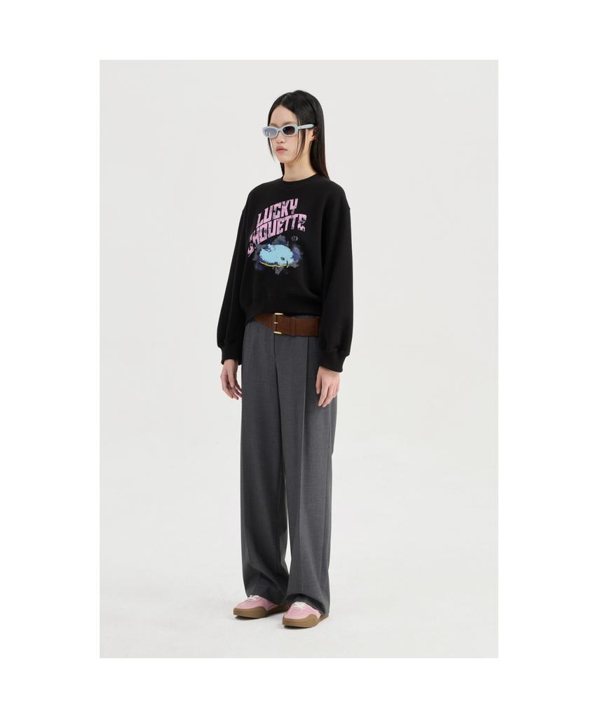 LUCKY CHOUETTE Sideband Pintuck Wide Pants (Grey) Lfpns25210Gyx