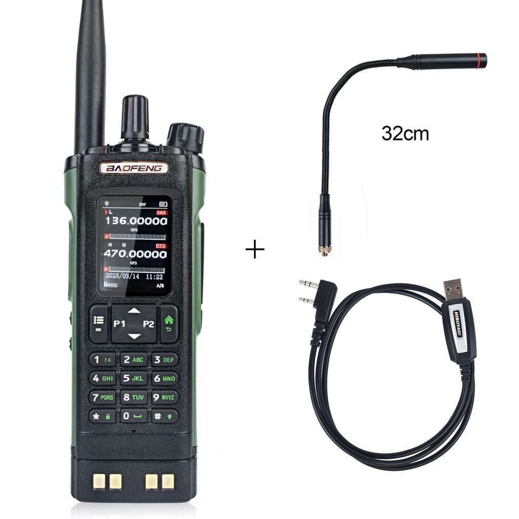 Baofeng DM-32 GPS DMR Цифровая Рация APRS Шифрование AES256 8 Вт Авиационный Диапазон FM 2M 70CM GMRS Двухдиапазонная Радиостанция DM-32UV