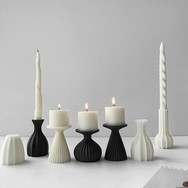 Гипсовая форма для подсвечника, капельная форма, украшение «сделай сам», силиконовая форма, гипсовый орнамент