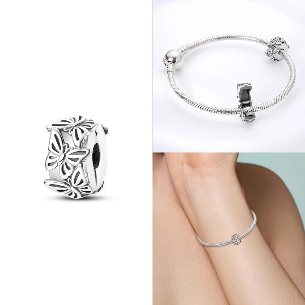 Pink Butterfly Luminous Firefly Dangle New Copper Charms Bead Fit Bangle Bracelet Necklace Diy Jewelry Women Gift